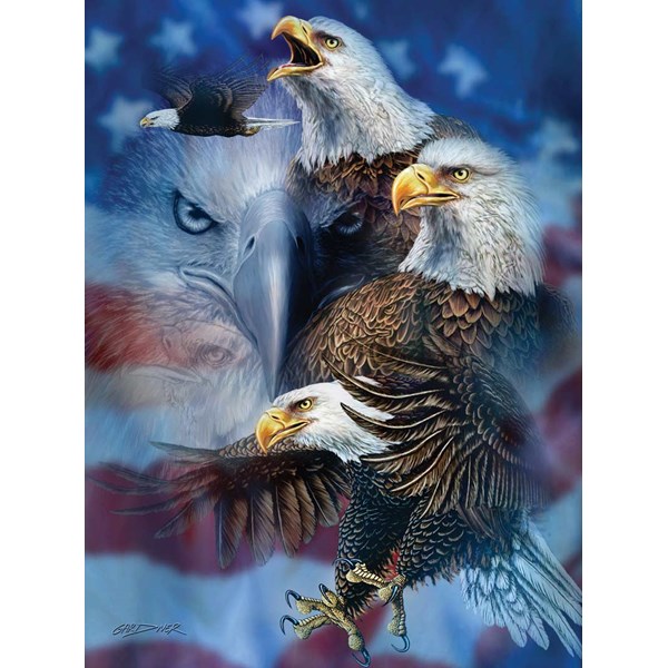 SunsOut (46530) - Steven Michael Gardner: "Patriotic Eagles" - 1000 pieces puzzle