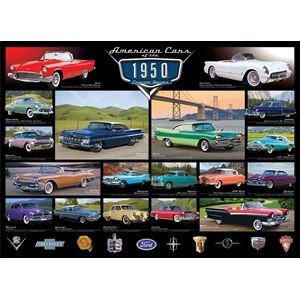 Eurographics (6000-0676) - "American Cars of the 1950's" - 1000 pieces puzzle