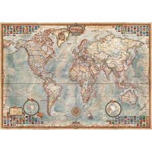 Educa (16005) - "Political Map Of The World" - 1500 pieces puzzle