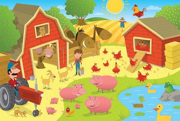 Cobble Hill (58863) - "Pig Pen" - 35 pieces puzzle