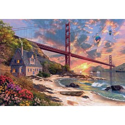 Jumbo (18333) - Dominic Davison: "Golden Gate Bridge" - 1000 pieces puzzle