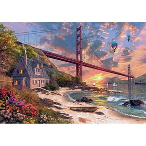 Jumbo (18333) - Dominic Davison: "Golden Gate Bridge" - 1000 pieces puzzle