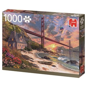 Jumbo (18333) - Dominic Davison: "Golden Gate Bridge" - 1000 pieces puzzle
