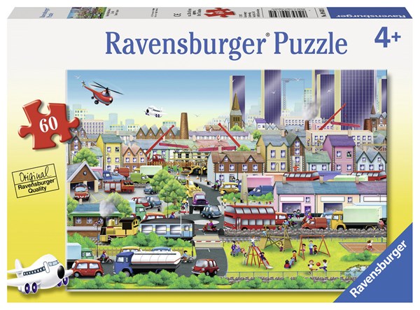 Ravensburger (09630) - "Busy Neighborhood" - 60 pieces puzzle