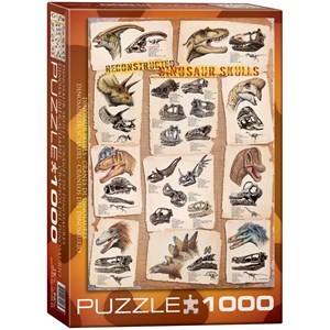 Eurographics (6000-0096) - "Reconstructed Dinosaur Skulls" - 1000 pieces puzzle