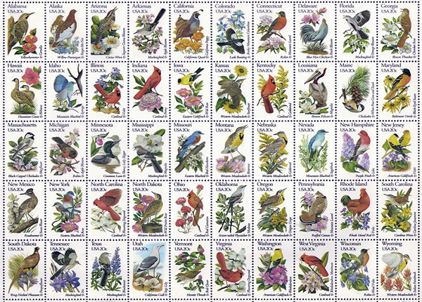 Ravensburger (13224) - "50 Bird Stamps" - 300 pieces puzzle