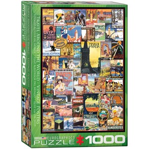 Eurographics (6000-0755) - "Travel the World Vintage Ads" - 1000 pieces puzzle