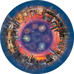 A Broader View (361) - "City Central (Round Table Puzzle)" - 500 pieces puzzle