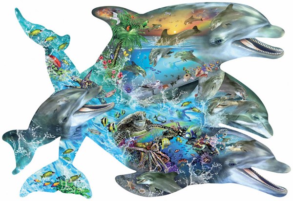 SunsOut (95264) - Lori Schory: "Song of the Dolphins" - 1000 pieces puzzle