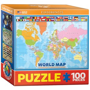 Eurographics (8104-1271) - "World Map" - 100 pieces puzzle