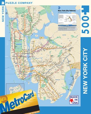 New York Puzzle Co (SW101) - "NYC Subway" - 500 pieces puzzle