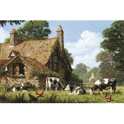 Jumbo (18579) - "Cows at a Farm" - 1500 pieces puzzle