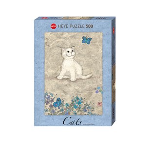 Heye (29626) - Jane Crowther: "White Kitty" - 500 pieces puzzle