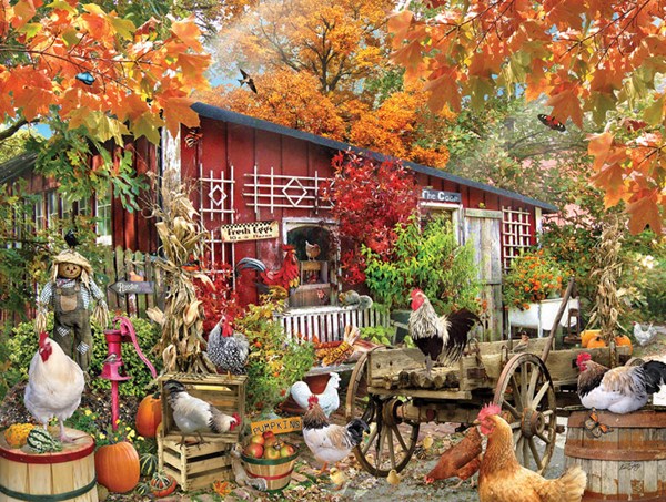SunsOut (34871) - Lori Schory: "Barnyard Chickens" - 500 pieces puzzle