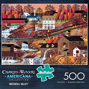 Buffalo Games (3714) - Charles Wysocki: "Waterfall Valley" - 500 pieces puzzle