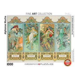 Eurographics (6000-0824) - Alphonse Mucha: "Four Seasons" - 1000 pieces puzzle