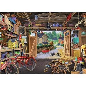 Ravensburger (13578) - Joseph Burgess: "Grandpa's Garage" - 300 pieces puzzle