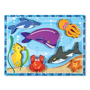 Melissa and Doug (3728) - "Sea Creatures" - 7 pieces puzzle