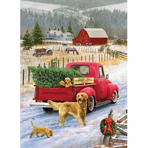 Cobble Hill (51833) - "Christmas on the Farm" - 1000 pieces puzzle