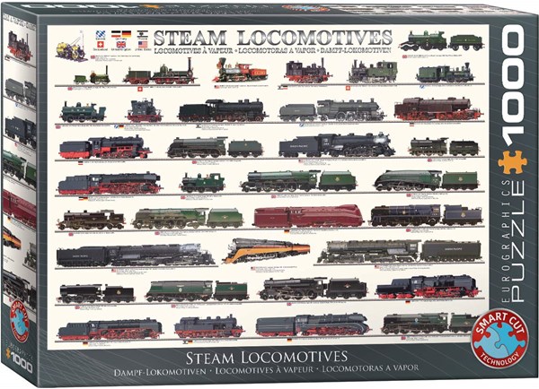 Eurographics (6000-0090) - "Steam Locomotives" - 1000 pieces puzzle