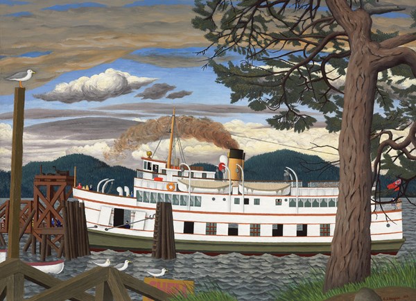 Cobble Hill (51016) - EJ Hughes: "The Car Ferry at Sidney BC" - 1000 pieces puzzle