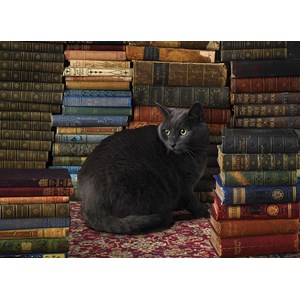 Cobble Hill (51830) - "Library Cat" - 1000 pieces puzzle