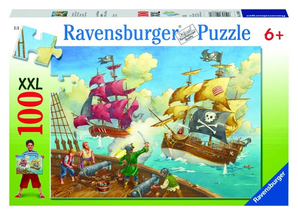 Ravensburger (10666) - "Pirate Battle" - 100 pieces puzzle