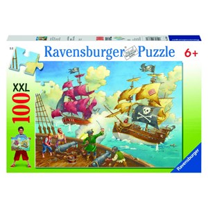 Ravensburger (10666) - "Pirate Battle" - 100 pieces puzzle