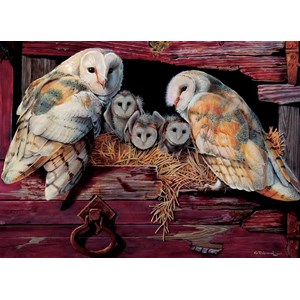 Cobble Hill (51642) - "Barn Owls" - 1000 pieces puzzle