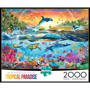 Buffalo Games (2031) - Adrian Chesterman: "Tropical Paradise" - 2000 pieces puzzle