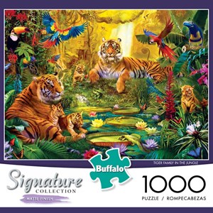 Buffalo Games (1426) - Jan Patrik Krasny: "Tiger Family in the Jungle" - 1000 pieces puzzle