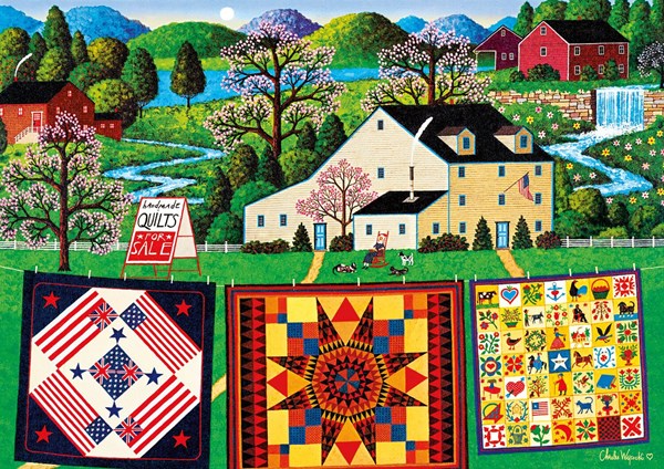 Buffalo Games (2628) - Charles Wysocki: "The Quiltmaker Lady" - 300 pieces puzzle