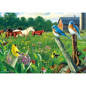 Buffalo Games (2533) - Hautman Brothers: "Country Meadow" - 300 pieces puzzle