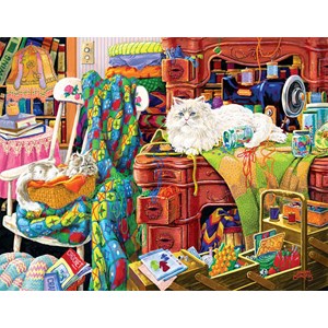 SunsOut (38861) - Joseph Burgess: "Quilter's Helpers" - 1000 pieces puzzle