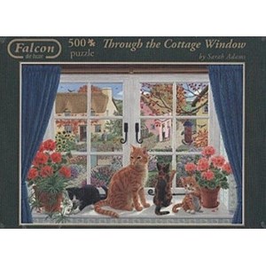 Falcon (11064) - Sarah Adams: "Through the Cottage Window" - 500 pieces puzzle