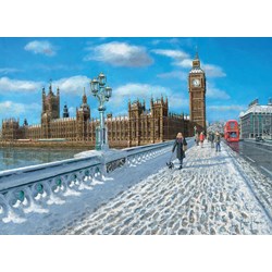 Clementoni (39320) - "London, Promenade in the Snow" - 1000 pieces puzzle