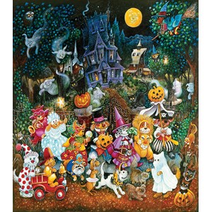 SunsOut (21899) - Bill Bell: "Trick or Treat Dogs" - 300 pieces puzzle