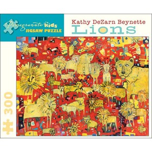 Pomegranate (JK010) - Kathy DeZarn Beynette: "Lions" - 300 pieces puzzle