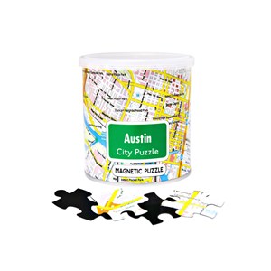 Geo Toys (GEO 244) - "City Magnetic Puzzle Austin" - 100 pieces puzzle