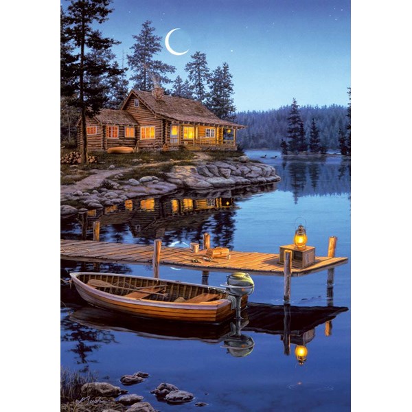 Buffalo Games (2495) - Darrell Bush: "Crescent Moon Bay" - 300 pieces puzzle