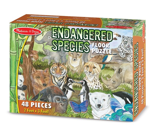 Melissa and Doug (4437) - "Endangered Species" - 48 pieces puzzle