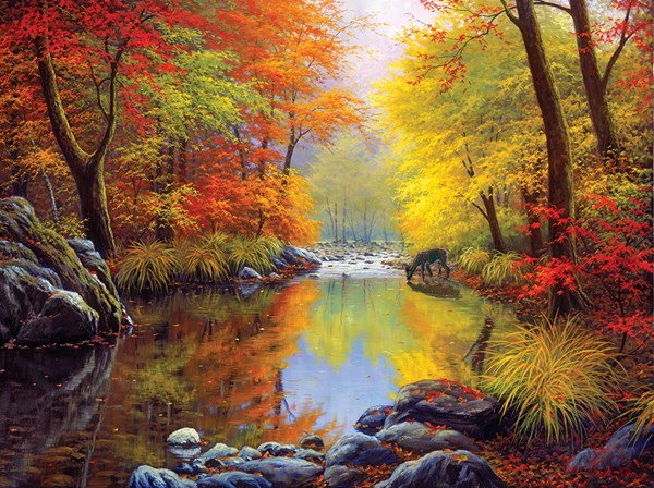 SunsOut (48535) - Charles White: "Autumn Sanctuary" - 1000 pieces puzzle