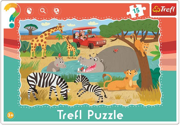 Trefl (312171) - "Safari" - 15 pieces puzzle