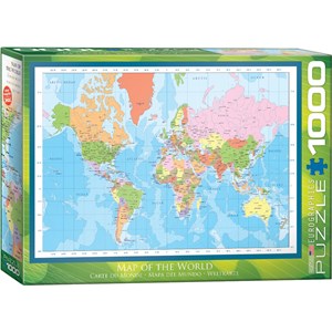 Eurographics (6000-1271) - "World Map" - 1000 pieces puzzle