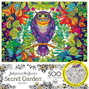Buffalo Games (3842) - Johanna Basford: "Forest Owl" - 500 pieces puzzle
