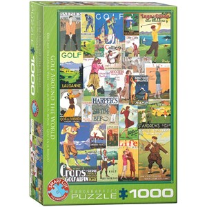 Eurographics (6000-0933) - "Golf Around the World" - 1000 pieces puzzle