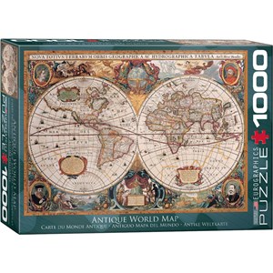 Eurographics (6000-1997) - "Antique World Map" - 1000 pieces puzzle
