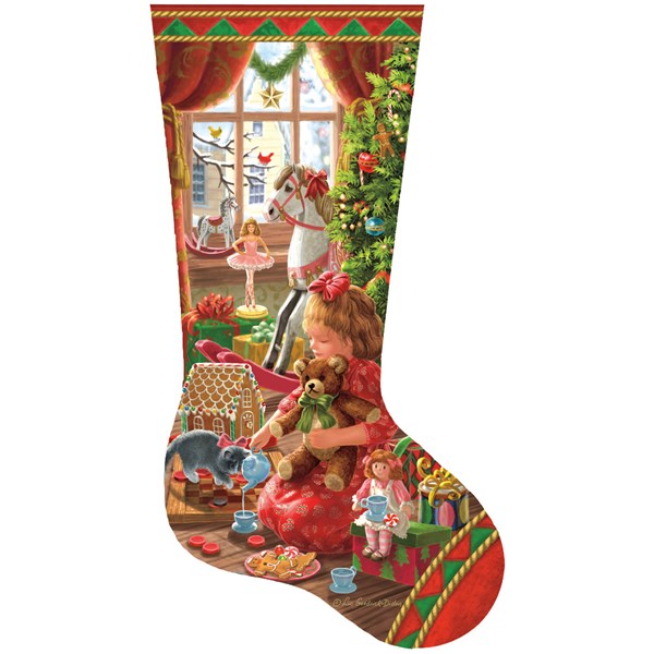 SunsOut (97111) - Liz Goodrick-Dillon: "A Girl's Stocking" - 800 pieces puzzle