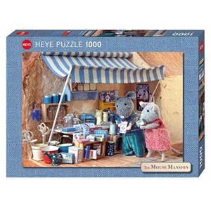 Heye (29659) - Karina Schaapman: "Mouse Mansion, Market Stand" - 1000 pieces puzzle