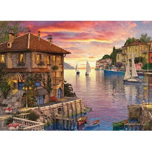 Eurographics (6000-0962) - Dominic Davison: "Mediterranean Harbor" - 1000 pieces puzzle